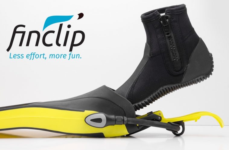 【潛水新發明】一啪穿好！最容易穿脫腳蹼的方法 Finclip 集資中！
